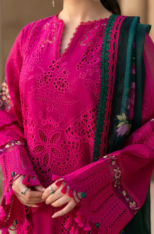 3PC Lawn Embroidered Shirt With Digital Printed Jacquard Dupatta- 5038