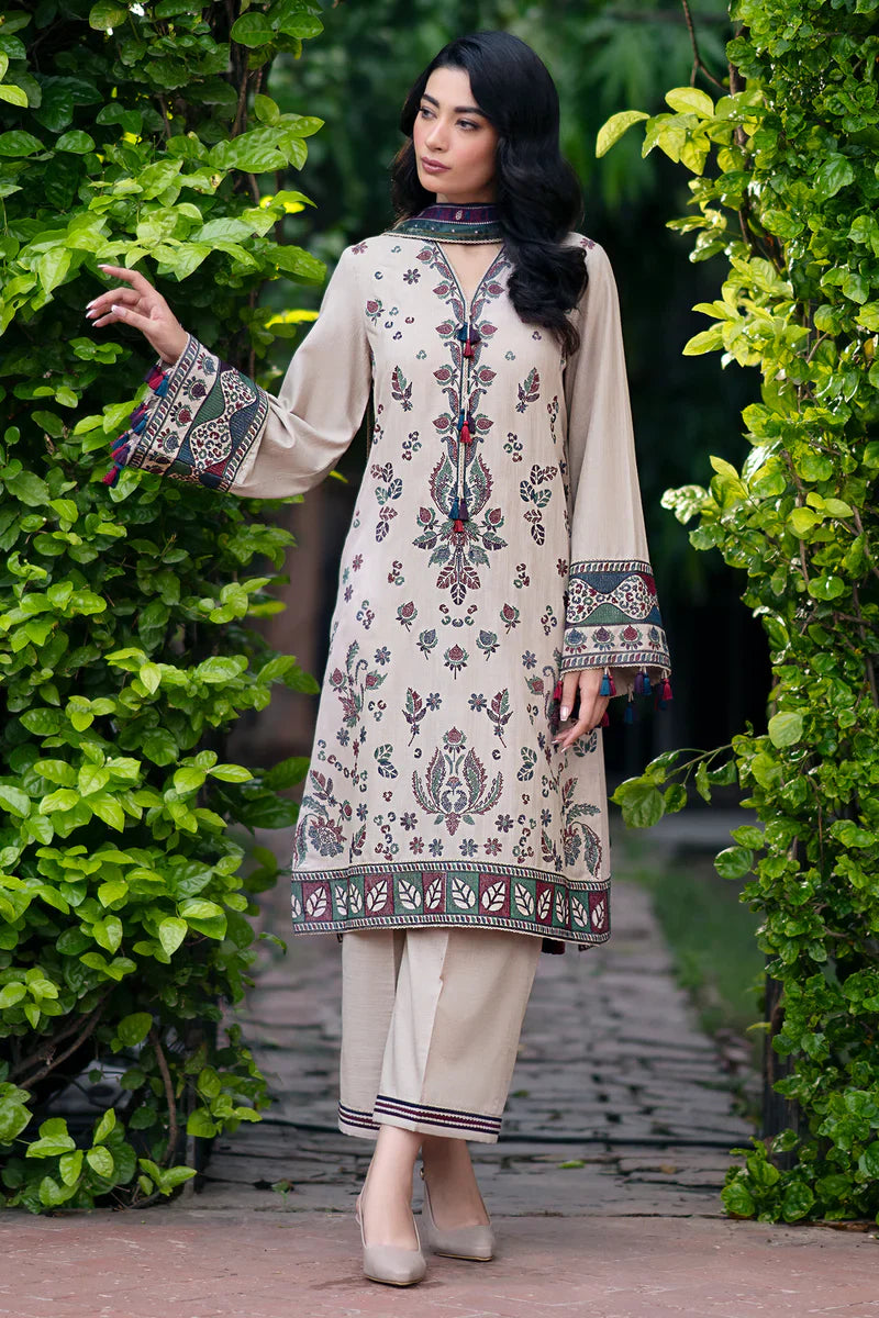 JAZMIN Khaddar 3PC Embroidered Q0467