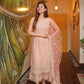 FAIZA SAQLAIN Lawn 3PC Embroidered With Organza Embroidered Dupatta-1049