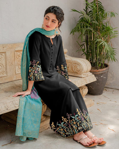 Khaddar 3PC Embroidered-626 - QQ