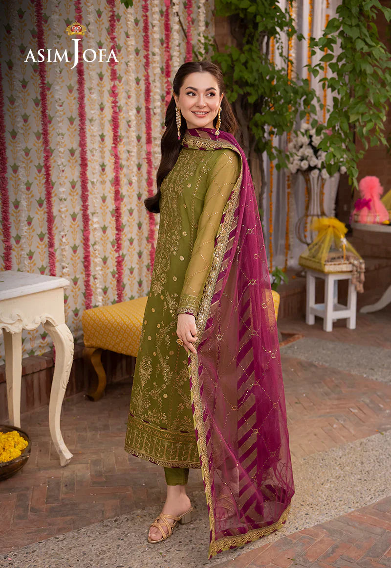 Lawn 3PC Embroidered With Chiffon Embroidered Dupatta-5020