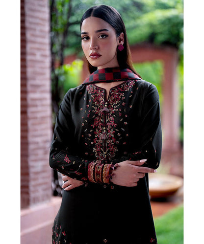 JAZMIN 3PC Dhanak Embroidered Shirt With Printed Dupatta-678 - QQ