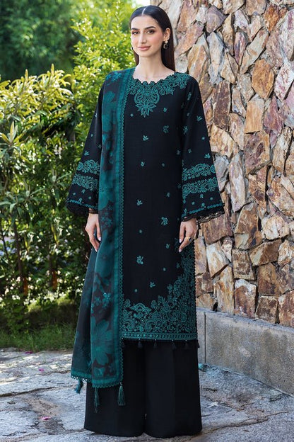 Lawn-3PC Embroidered Shirt with Digital Printed Jauqard Dupatta- 5098 - QQ