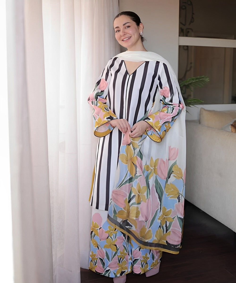 LULUSAR Silk 3PC Digital Printed-865