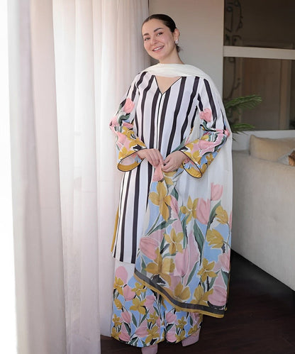 LULUSAR Silk 3PC Digital Printed-865 - QQ