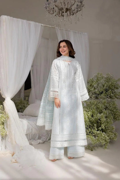 Lawn-3PC Embroidered Shirt with Digital Printed Chiffon Dupatta-5103 - QQ