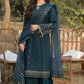 Lawn-3PC Embroidered Shirt with Organza Sequins Embroidered Dupatta- 5062