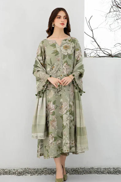 3PC LAWN PRINTED SHIRT WITH LAWN PRINTED DUAPTTA AND TROUSER-4001