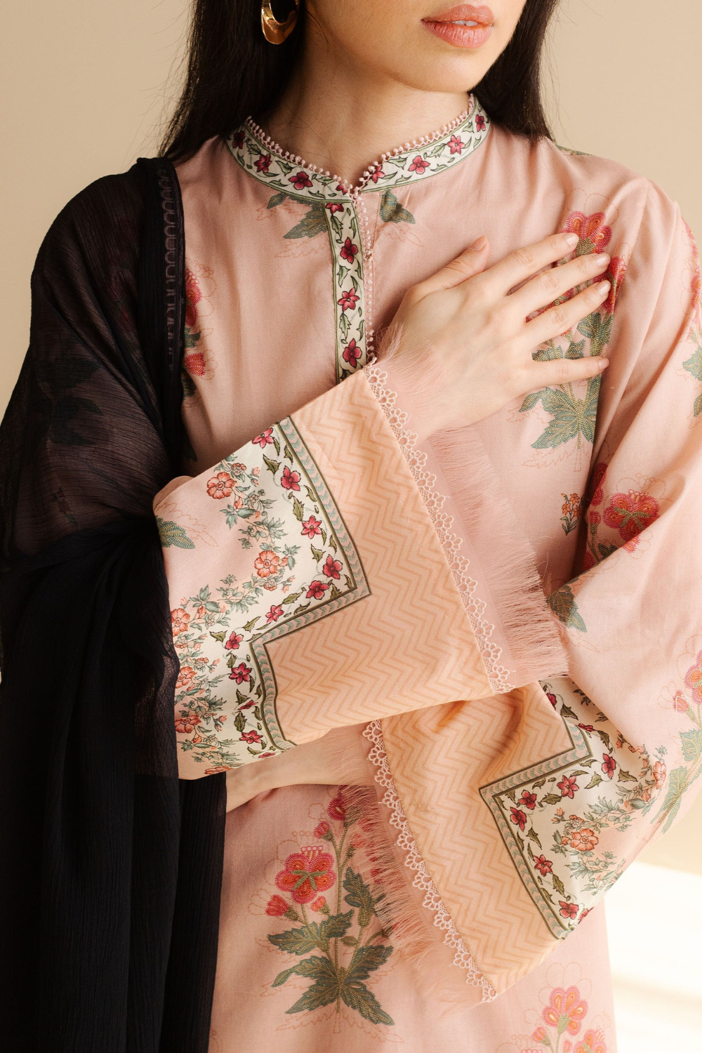Zara ShahJahan 3PC Printed Lawn Shirt With Voile Printed Dupatta MB-490