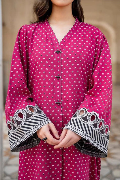 3PC LAWN PRINTED SHIRT WITH LAWN PRINTED DUAPTTA AND TROUSER-4005 - QQ