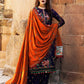 Dhanak 3PC Embroidered Shirt with Embroidered Dhanak Shawl -1304