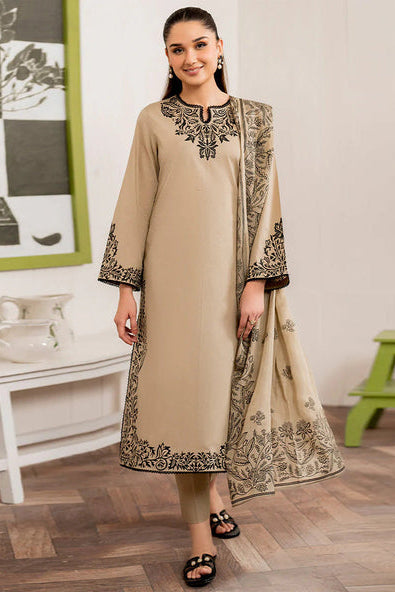 3PC Lawn Embroidered Shirt with Digital Printed Jacquard Dupatta-5093