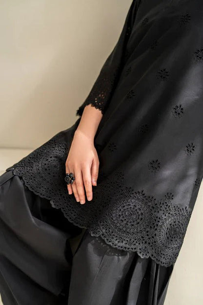 BAROQUE Dhanak 3PC Embroidered With Chiffon Dupatta-152 - QQ