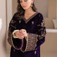 Velvet-3pc Embroidered with Organza Embroidered Dupatta-953