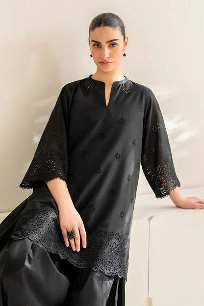 BAROQUE Dhanak 3PC Embroidered With Chiffon Dupatta-152 - QQ