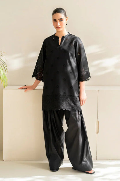 BAROQUE Dhanak 3PC Embroidered With Chiffon Dupatta-152 - QQ