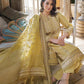 Linen 3PC Embroidered with Organza Sequins Embroidered Dupatta -583