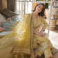 Linen 3PC Embroidered with Organza Sequins Embroidered Dupatta -583