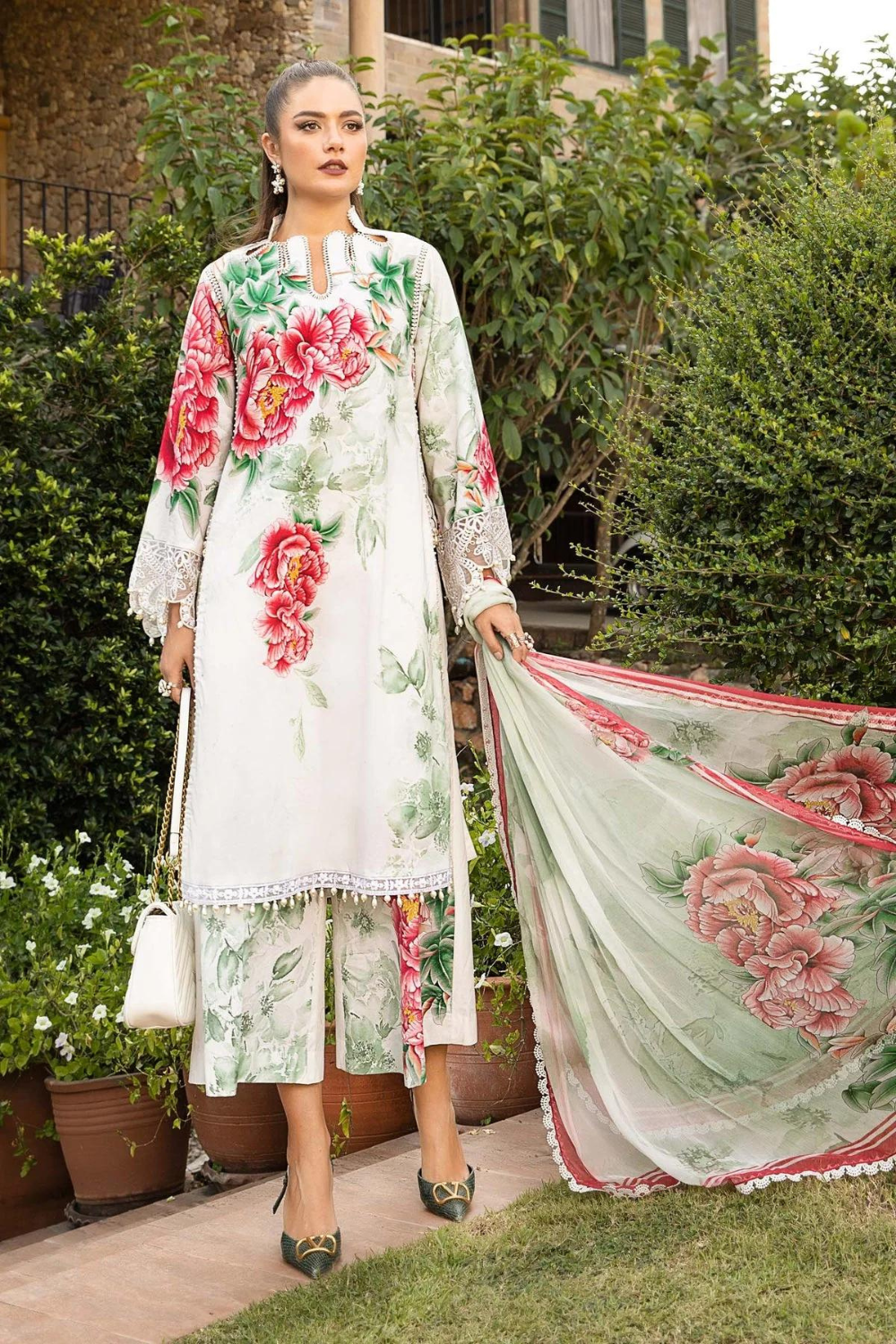 3PC Digital Print LAWN Q378