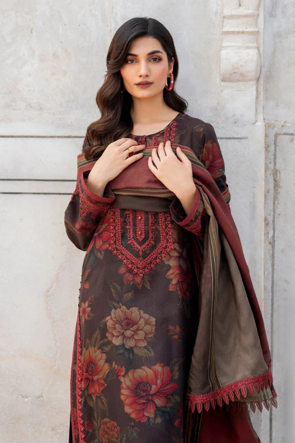 Baroque Khaddar 3PC Printed Q0474