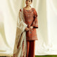 ZARA SHAHJAHAN 3PC Dhanak Embroidered Shirt With Digital Printed Shawl-280