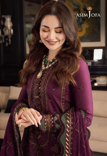 Lawn 3PC Embroidered With Chiffon Embroidered Dupatta- 5015 - QQ