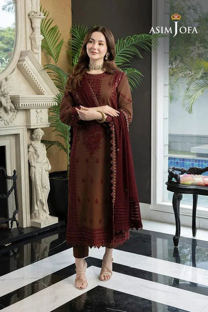 Lawn 3PC Embroidered With Chiffon Embroidered Dupatta-5016 - QQ