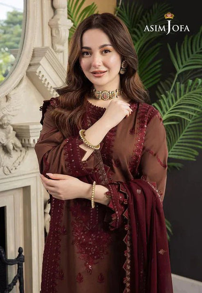 Lawn 3PC Embroidered With Chiffon Embroidered Dupatta-5016 - QQ