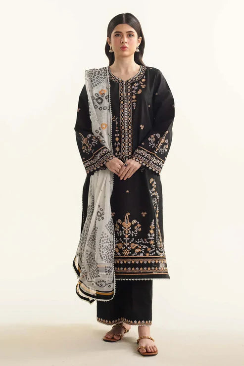3PC Lawn Embroidered Shirt With Printed Dupatta-490