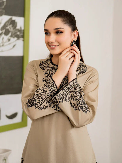 GRANEUT 3PC Dhanak Embroidered Shirt With Printed Dupatta-680 - QQ