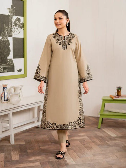 3PC Lawn Embroidered Shirt with Digital Printed Jacquard Dupatta-5093 - QQ