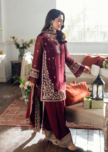 Lawn-3PC Embroidered Shirt With Embroidered Cotton Viscose Dupatta-5169 - QQ