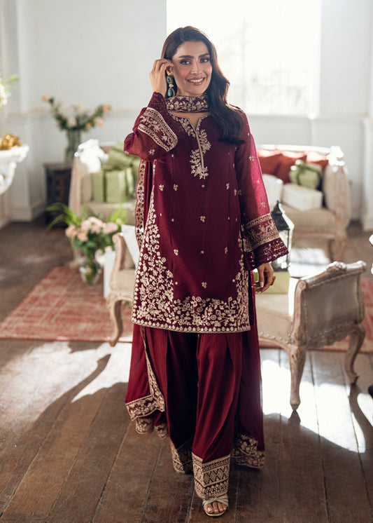 Lawn-3PC Embroidered Shirt With Embroidered Cotton Viscose Dupatta-5169