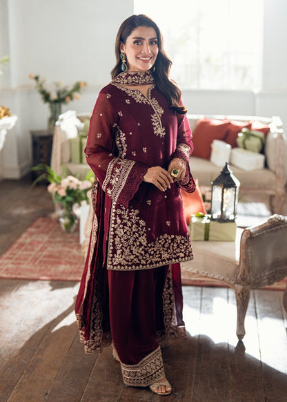 Lawn-3PC Embroidered Shirt With Embroidered Cotton Viscose Dupatta-5169 - QQ