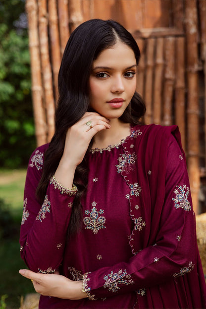 Lawn-3PC Embroidered Shirt With Chiffon Sequins Embroidered Dupatta-5060 - QQ