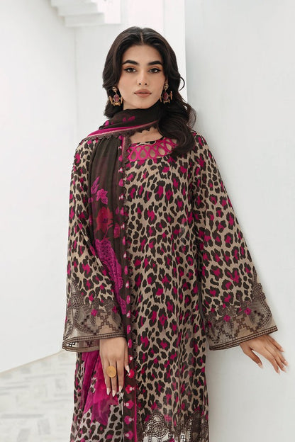 BAROQUE 3PC KARANDI PRINTED SHIRT WITH KARANDI PRINTED DUAPTTA AND TROUSER-1701 - QQ