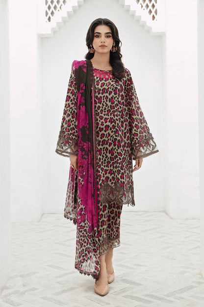BAROQUE 3PC KARANDI PRINTED SHIRT WITH KARANDI PRINTED DUAPTTA AND TROUSER-1701 - QQ