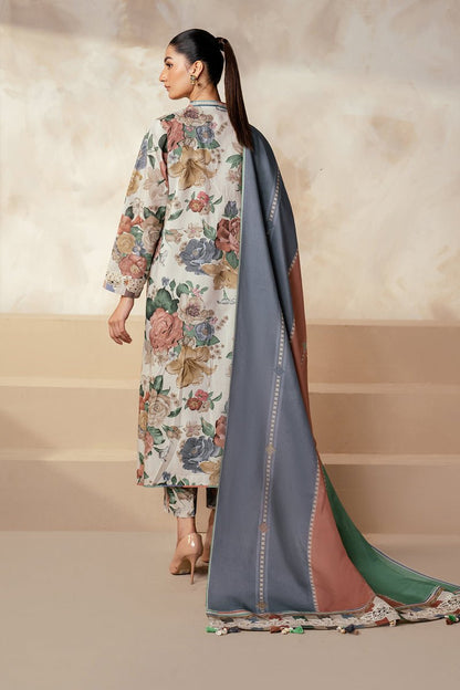 BAROQUE 3PC KARANDI PRINTED SHIRT WITH KARANDI PRINTED DUAPTTA AND TROUSER - 1705 - QQ