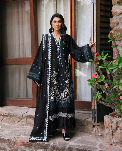Dhanak-3PC Embroidered Shirt with Dhanak Embroidered Dupatta -3345 - QQ