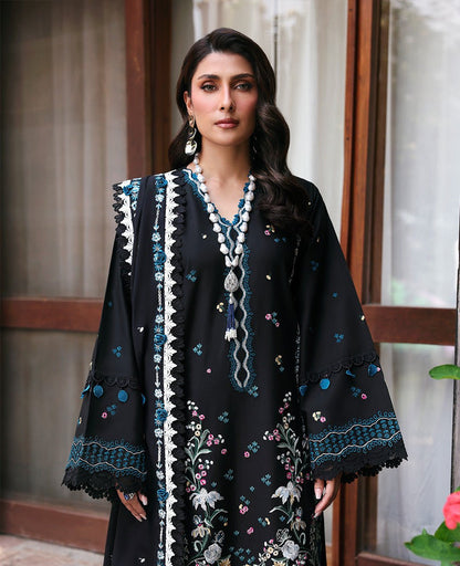 Dhanak-3PC Embroidered Shirt with Dhanak Embroidered Dupatta -3345 - QQ