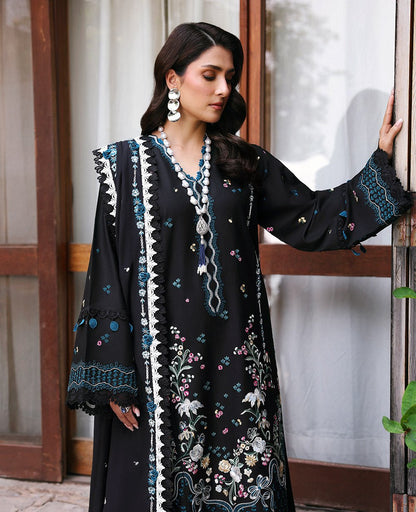 Dhanak-3PC Embroidered Shirt with Dhanak Embroidered Dupatta -3345 - QQ