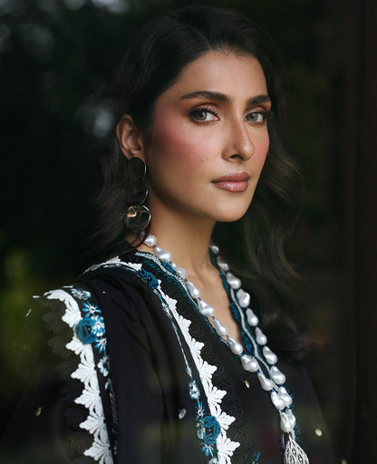 Dhanak-3PC Embroidered Shirt with Dhanak Embroidered Dupatta -3345 - QQ