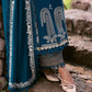 Dhanak 3PC Embroidered Shirt with Dhanak Embroidered Dupatta-3374