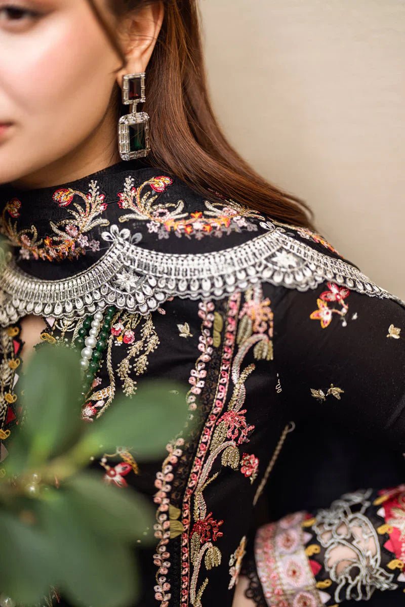 Dhanak-3PC Embroidered Shirt with Organza Embroidered Dupatta-3262 - QQ