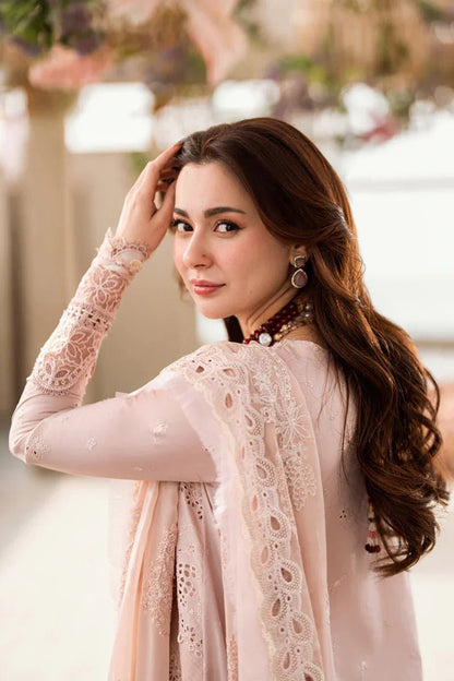 Lawn-3PC Embroidered Shirt with Organza Embroidered Dupatta-1270 - QQ