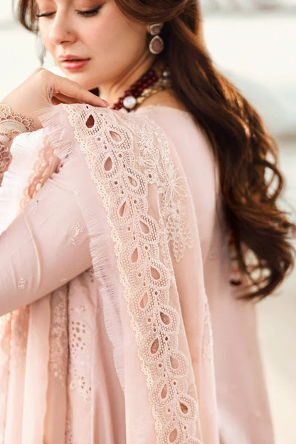 Lawn-3PC Embroidered Shirt with Organza Embroidered Dupatta-1270 - QQ
