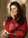 Dhanak-3PC Embroidered with Digital Printed Wool Shawl-3350 - QQ