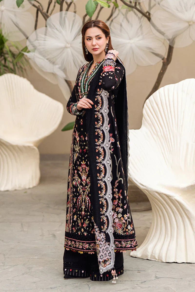 Dhanak-3PC Embroidered Shirt with Organza Embroidered Dupatta-3262 - QQ