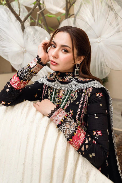 Dhanak-3PC Embroidered Shirt with Organza Embroidered Dupatta-3262 - QQ
