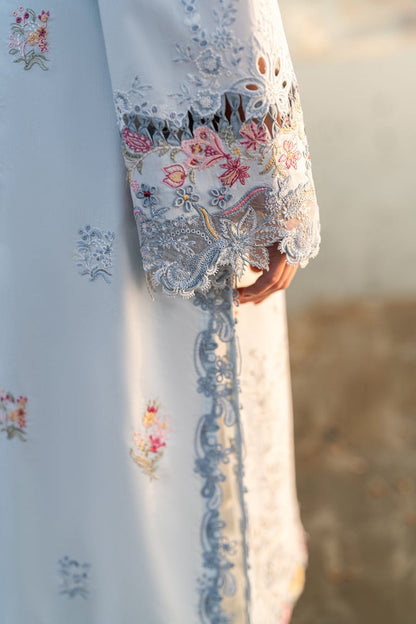 Lawn-3PC Embroidered Shirt with Digital Printed Jacquard Dupatta-1381 - QQ